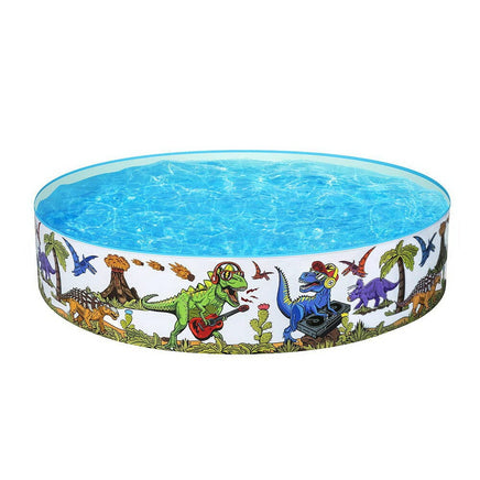 Kids Pool 183x38cm Round Above Ground Rigid Swimming Pools Dinosaur 946L Home & Garden Kings Warehouse