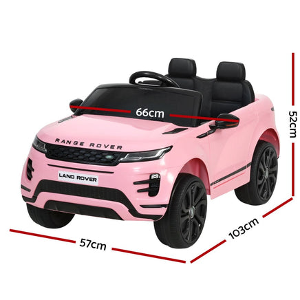 Kids Ride On Car Licensed Land Rover 12V Electric Car Toys Battery Remote Pink Early Christmas Sale Kings Warehouse