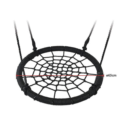 Kids Rope Swing Round Outdoor Birds Crows Nest Spider Web Swing Seat 65cm Gift & Novelty Kings Warehouse