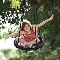 Kids Rope Swing Round Outdoor Birds Crows Nest Spider Web Swing Seat 65cm Gift & Novelty Kings Warehouse