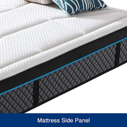 King Mattress in Coolmax Memory Foam 6 Zone Pocket Coil Soft Firmness Furniture Kings Warehouse