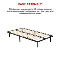 King Single Metal Bed Frame - Bedroom Furniture Furniture Kings Warehouse