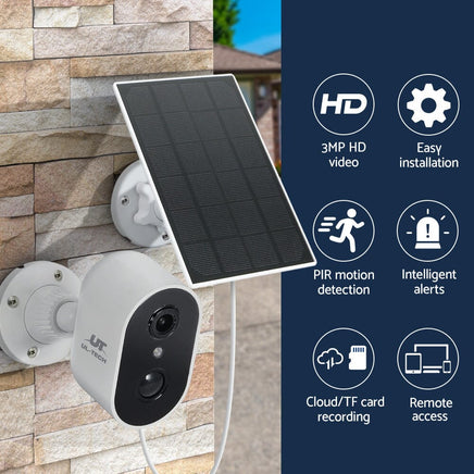 King Tech 1080P Wireless Security IP Camera Rechargeable Outdoor CCTV Solar Panel Kings Warehouse