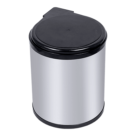 Kitchen Swing Pull Out Bin Stainless Steel Garbage Rubbish Waste Trash Can 14L Home & Garden Kings Warehouse