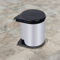 Kitchen Swing Pull Out Bin Stainless Steel Garbage Rubbish Waste Trash Can 14L Home & Garden Kings Warehouse