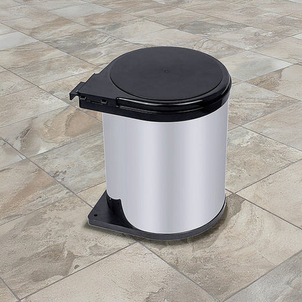 Kitchen Swing Pull Out Bin Stainless Steel Garbage Rubbish Waste Trash Can 14L Home & Garden Kings Warehouse