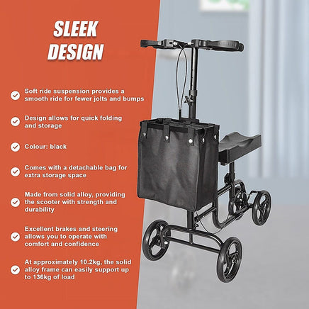 Knee Walker Scooter Mobility Alternative Crutches Wheelchair Portable Health & Beauty Kings Warehouse