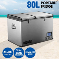 Kolner 80l Portable Fridge Cooler Freezer Camping Car Travel Refrigerator Kings Warehouse