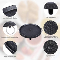 Korean BBQ Grill Pan Non-Stick Smokeless Stovetop BBQ Grill Plate Indoor Outdoor Kings Warehouse