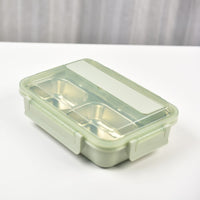 Kylin 304 Stainless Steel 4 Divided Simple Lunch Box with a cultery set - Green Baby & Kids Kings Warehouse