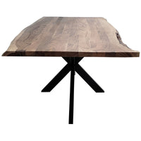 Lantana Dining Table 180cm Live Edge Solid Acacia Timber Wood Metal Leg -Natural dining Kings Warehouse 