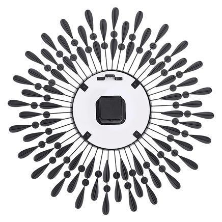 Large Modern 3D Crystal Wall Clock Luxury Art Metal Round Home Decor KingsWarehouse