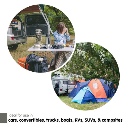 Laura Hill Heated Electric Car Blanket 150x110cm 12v - Black Kings Warehouse