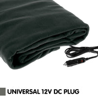 Laura Hill Heated Electric Car Blanket 150x110cm 12v - Black Kings Warehouse