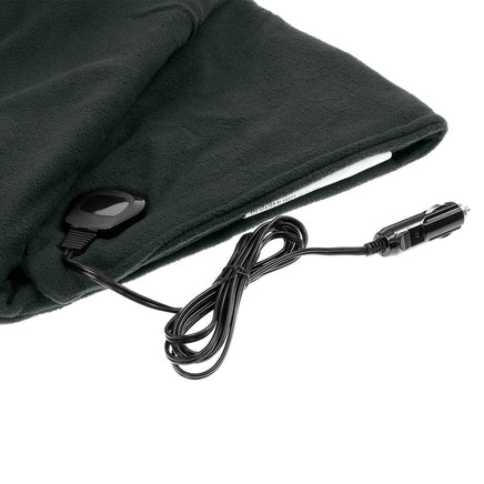 Laura Hill Heated Electric Car Blanket 150x110cm 12v - Black Kings Warehouse