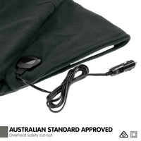 Laura Hill Heated Electric Car Blanket 150x110cm 12v - Black Kings Warehouse