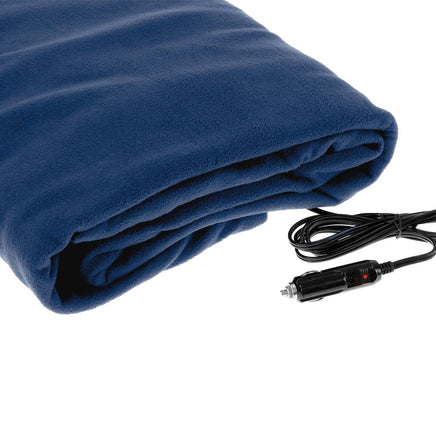 Laura Hill Heated Electric Car Blanket 150x110cm 12v - Navy Blue Kings Warehouse