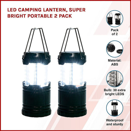 LED Camping Lantern, Super Bright Portable 2 Pack Home & Garden Kings Warehouse