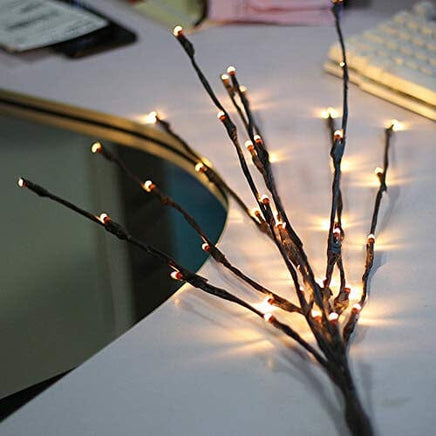 LED Light Bunch Stem - Warm White BATTERY fairy lights - 50cm high 20 bulbs/petals Kings Warehouse