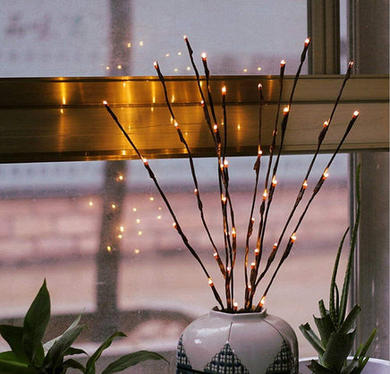 LED Light Bunch Stem - Warm White BATTERY fairy lights - 50cm high 20 bulbs/petals Kings Warehouse