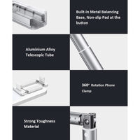 LED Portable Phone Holder Stand Wireless Remote Dimmable Selfie Fill Light Lamp Pink Kings Warehouse