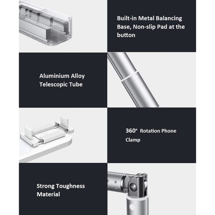 LED Portable Phone Holder Stand Wireless Remote Dimmable Selfie Fill Light Lamp Pink Kings Warehouse