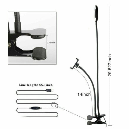 LED Selfie Ring Light with Cell Phone Holder Flexible Stand Live Stream Lamp AU Home & Garden Kings Warehouse