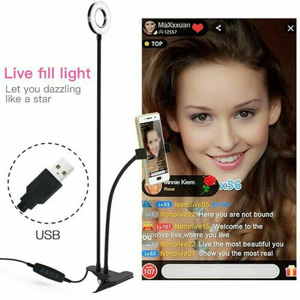 LED Selfie Ring Light with Cell Phone Holder Flexible Stand Live Stream Lamp AU Home & Garden Kings Warehouse