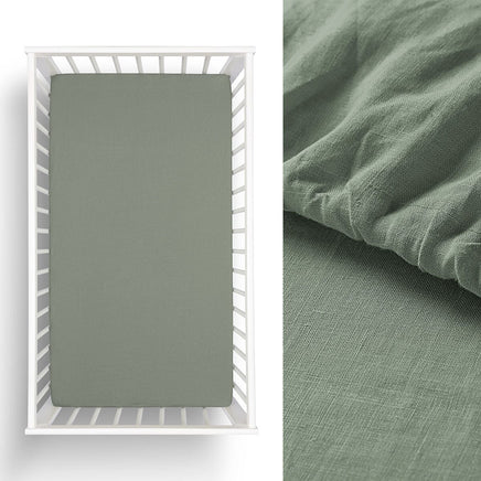 Little Gem 1 Pc Olive Hemp Cot Fitted Sheet Home & Garden Kings Warehouse