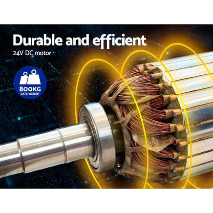 Lockmaster Dual Swing Gate Opener 800KG 10W Solar Panel Home & Garden Kings Warehouse