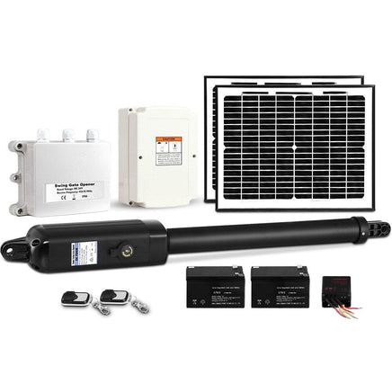 Lockmaster Single Swing Gate Opener 600KG 20W Solar Panel Home & Garden Kings Warehouse