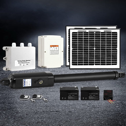 Lockmaster Single Swing Gate Opener 600KG 20W Solar Panel Home & Garden Kings Warehouse