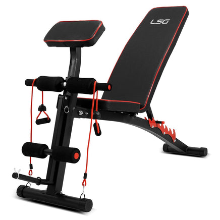 LSG GBN-007 6 Level FID Bench with Preacher Pad Sports & Fitness Kings Warehouse
