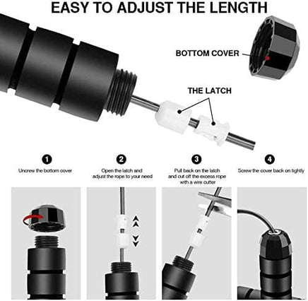 LT Skipping Rope Tangle-Free with Ball Bearings Rapid Speed Jump Rope Cable Ideal for Fitness Gym (Red) Kings Warehouse