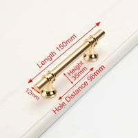 Luxury Design Kitchen Cabinet Handles Drawer Bar Handle Pull Gold 96MM Kings Warehouse 