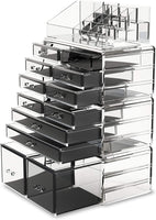 Makeup Cosmetic Organizer Storage with 12 Drawers Display Boxes (Clear) Kings Warehouse 