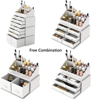 Makeup Cosmetic Organizer Storage with 12 Drawers Display Boxes (White) Kings Warehouse