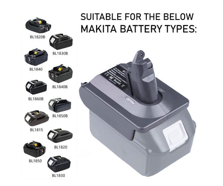 Makita 18V To Dyson V7 & V8 Battery Converter / Adapter Appliances Kings Warehouse