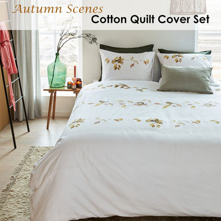 Marjolein Bastin Autumn Scenes Cotton Quilt Cover Set Queen Home & Garden Kings Warehouse