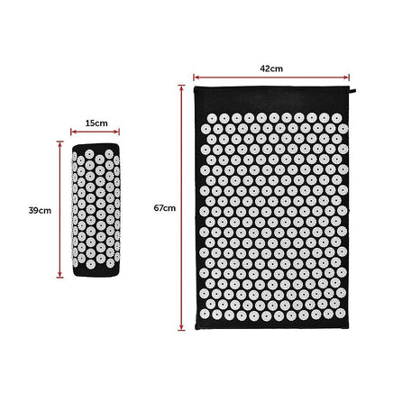 Massage Acupressure Yoga Mat With Pillow Sit Mats Cut Pain Stress Soreness Kings Warehouse