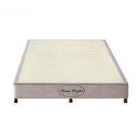 Mattress Base Ensemble King Size Solid Wooden Slat in Beige with Removable Cover Furniture Kings Warehouse