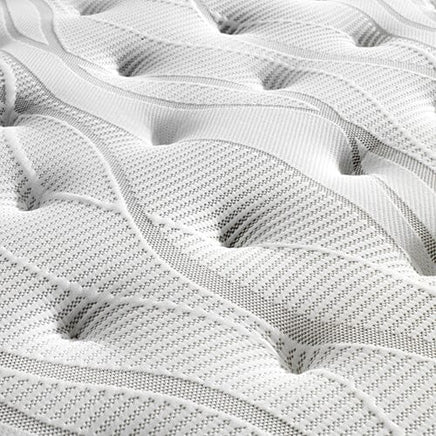 Mattress Euro Top Double Size Pocket Spring Coil with Knitted Fabric Medium Firm 34cm Thick Furniture Kings Warehouse