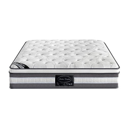 Mattress Euro Top King Single Size Pocket Spring Coil with Knitted Fabric Medium Firm 34cm Thick Furniture Kings Warehouse