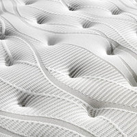 Mattress Euro Top King Single Size Pocket Spring Coil with Knitted Fabric Medium Firm 34cm Thick Furniture Kings Warehouse