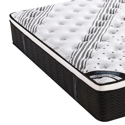 Mattress Euro Top Queen Size Pocket Spring Coil with Knitted Fabric Medium Firm 33cm Thick Furniture Kings Warehouse