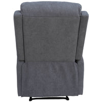 Maxcomfy Fabric Manual Recliner Lounge Arm Chair - Mid Grey Kings Warehouse 