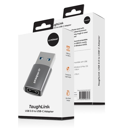mbeat Elite USB 3.0 (Male) to USB-C (Female) Adapter - Space Grey Electronics Kings Warehouse