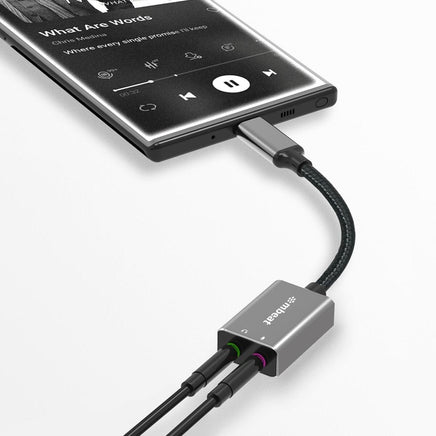 mbeat Elite USB-C to 3.5 Audio and Microphone Adapter - Space Grey Audio & Video Kings Warehouse