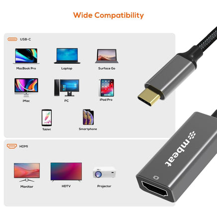 mbeat Elite USB-C to HDMI Adapter - Space Grey Appliances Kings Warehouse