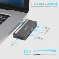 mbeat Essential 5-In-1 USB- C Hub ( USB hub 2.0, 3.0, SD/TF card reader ) Afterpay Day: Trending Tech Kings Warehouse